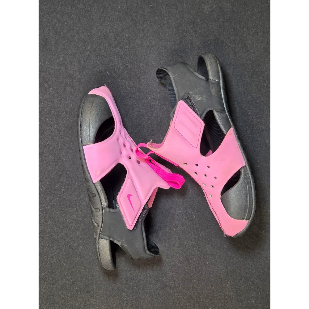 Nike Sunray Adjust 5 V2 Pink Black Kids Water Sandals DB9562-600 Size 10C